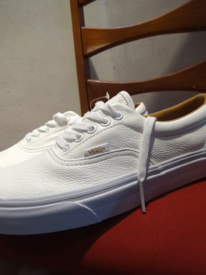 vans white leather era