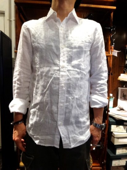 J.crew Slim Fit Linen Shirts White