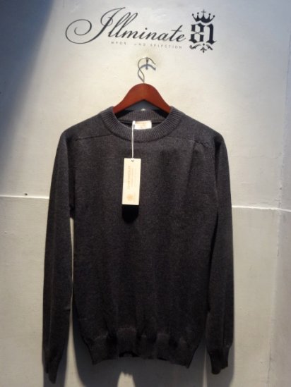 John Smedley MAERINO/CASHMERE/SILK KNIT Made in England Chacoal