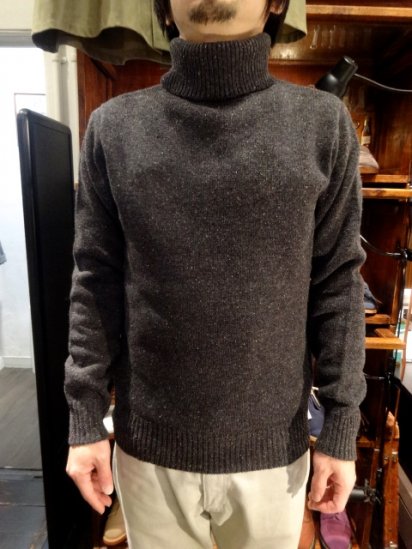 J.Crew Elbow Patch Turtleneck Sweater Chacoal