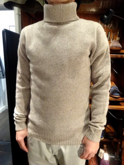 J.Crew Elbow Patch Turtleneck Sweater Natural - ILLMINATE Official