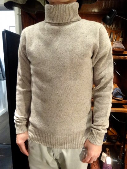 J.Crew Elbow Patch Turtleneck Sweater Natural