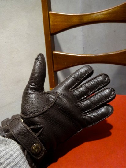 DENTS Peccary Leather x Cashmere Lining Glove Made in England 