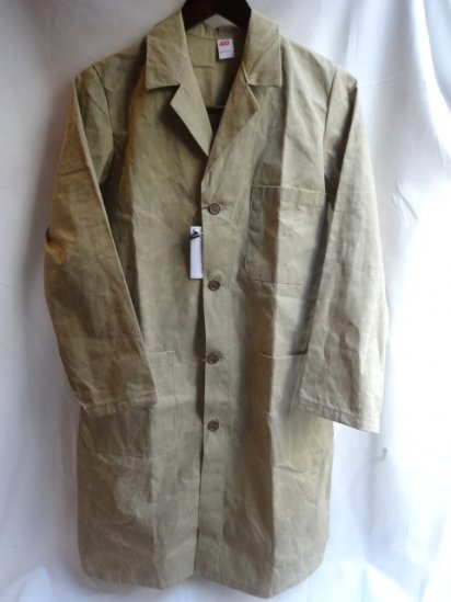 MADE IN ITALY SHOP COAT Cotton Paraffin <BR>Beige