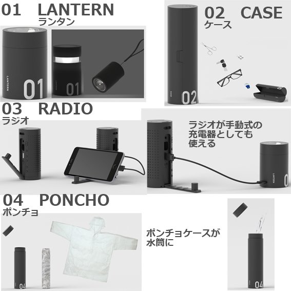 見た目、インテリアにあう、おしゃれな防災グッズ 【MINIM+AIDミニ