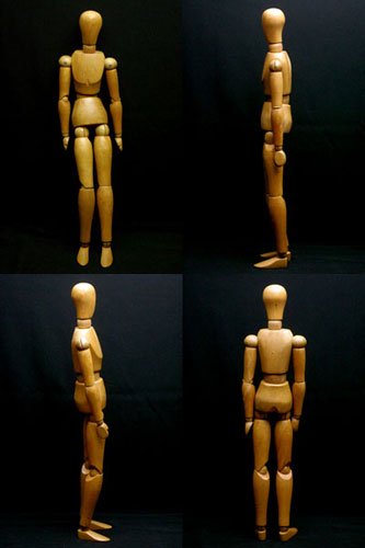 デッサン人形 木製 球体関節人形 高さ約34㎝ マネキン