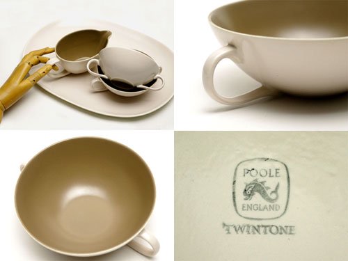 Poole Pottery テーブルウェア Twintone Mushroom and Sepia - 埼玉のアンティーク販売・買取のお店 Free  Style Antiques