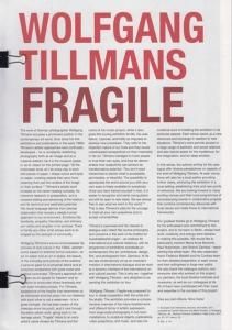 Wolfgang Tillmans: Fragile ヴォルフガング・ティルマンス - 古本買取販売 ハモニカ古書店　建築 美術 写真 デザイン  近代文学 大阪府古書籍商組合加盟店