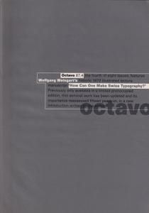 Octavo 87.4 journal of typography, Issue 4β