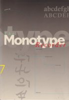 The Monotype Recorder, New Series. No.7, 1988, Korean Calligraphyξʼ̿