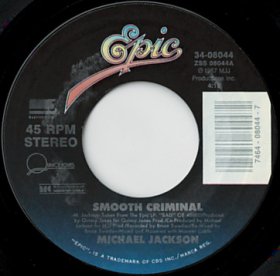 Michael Jackson - Smooth Criminal / (inst) - SHOT RECORDS 7インチ