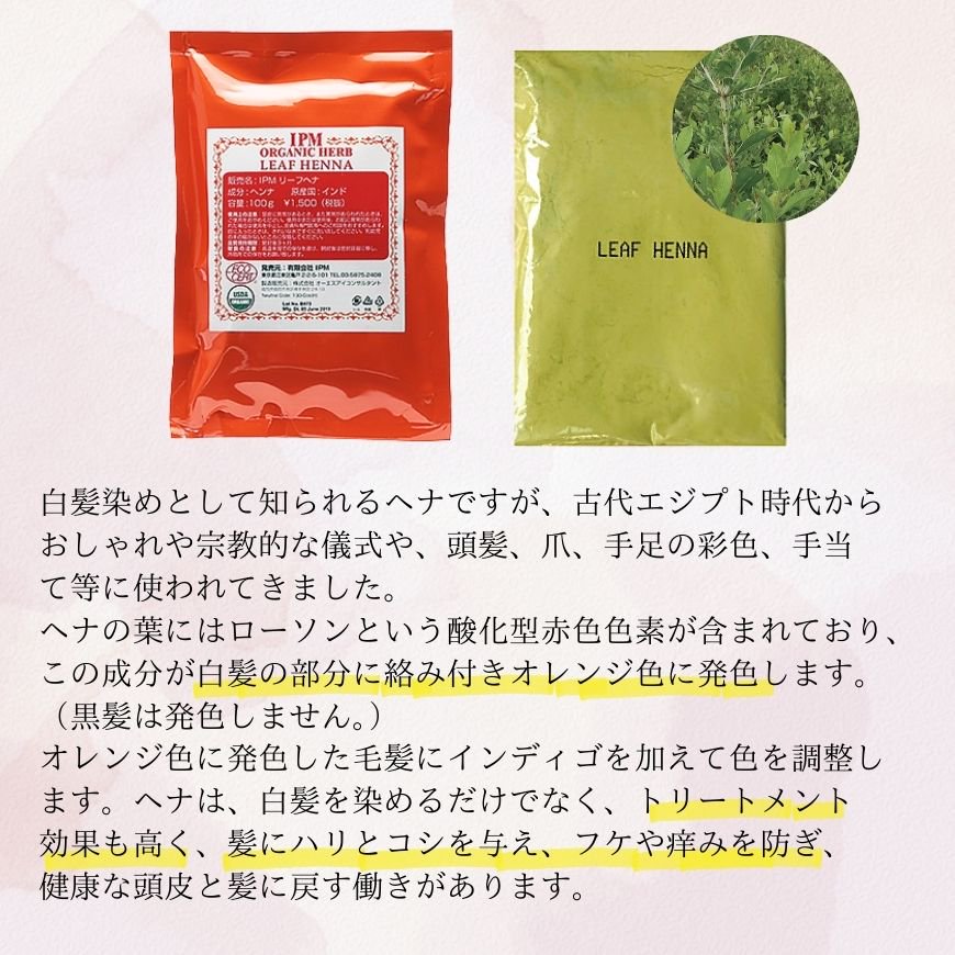 IPMリーフヘナ 100ｇ - ZEN NUTRITION 公式オンラインストア