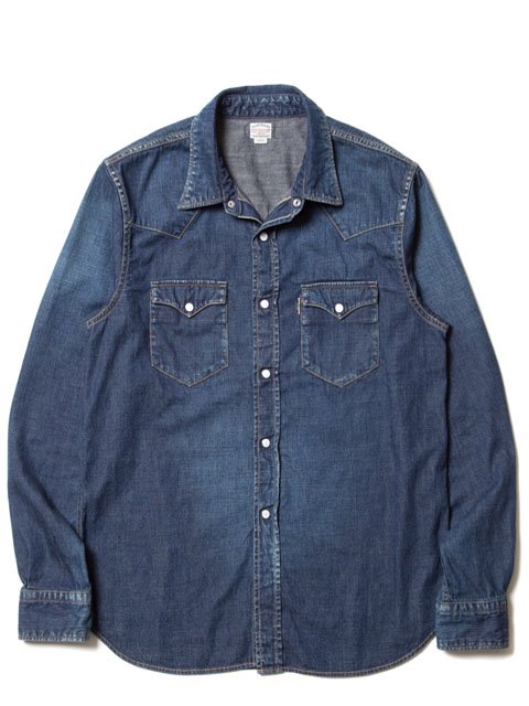 Denim L/S Western Shirt(Used Wash) - 【MODERATE GENERALLY