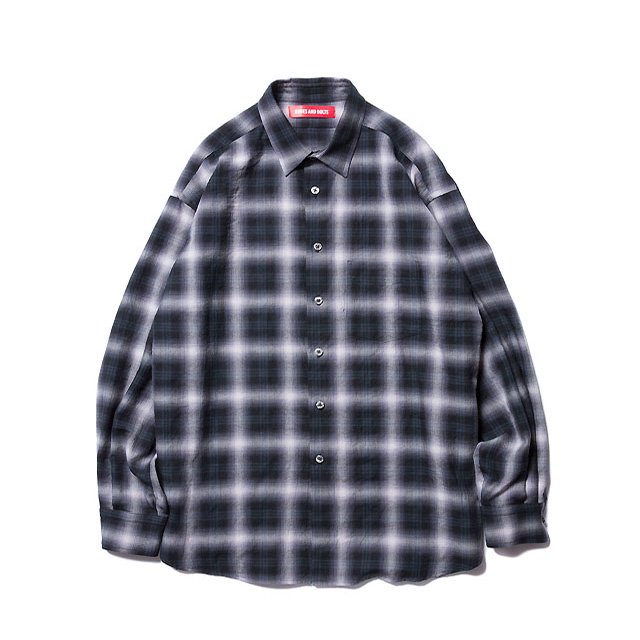 O.S. L/S SHIRT(OMBRE CHECK) - 【MODERATE GENERALLY-モデレイト ...