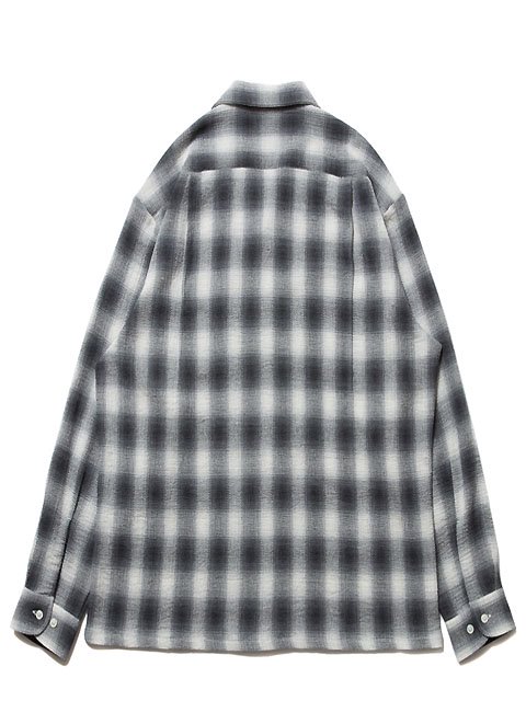 Ombre Check Open-Neck L/S Shirt - 【MODERATE  GENERALLY-モデレイトジェネラリー】【SUNVELOCITY-サンヴェロシティ-】正規代理店(BEDWIN.COOTIE.COREFIGHTER.DELUXE.SASQUATCH  fabrix.RATS)