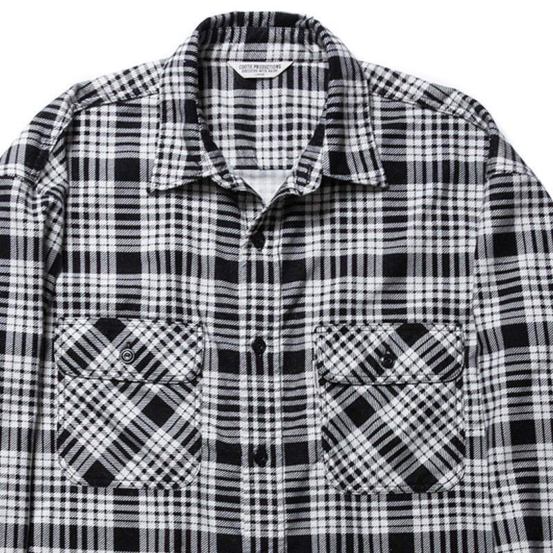 Print Nel Check Work Shirt - 【MODERATE GENERALLY-モデレイトジェネ