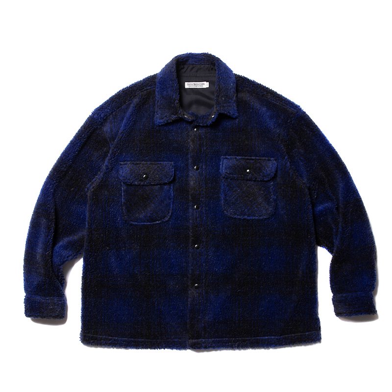 Ombre Boa Check CPO Jacket - 【MODERATE GENERALLY-モデレイトジェネ