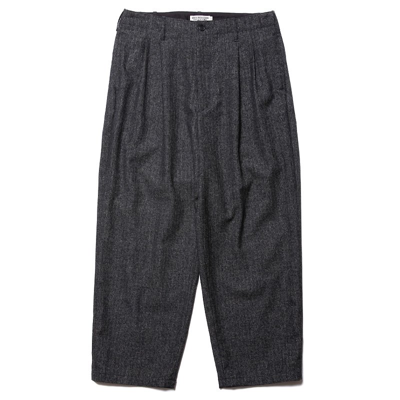 Melange Wool 2 Tuck Trousers - 【MODERATE GENERALLY-モデレイト