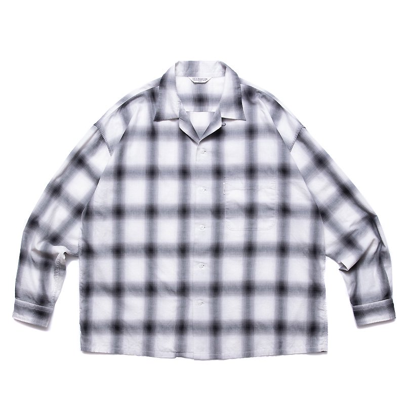 Ombre Check Open Collar Shirt - 【MODERATE GENERALLY-モデレイト