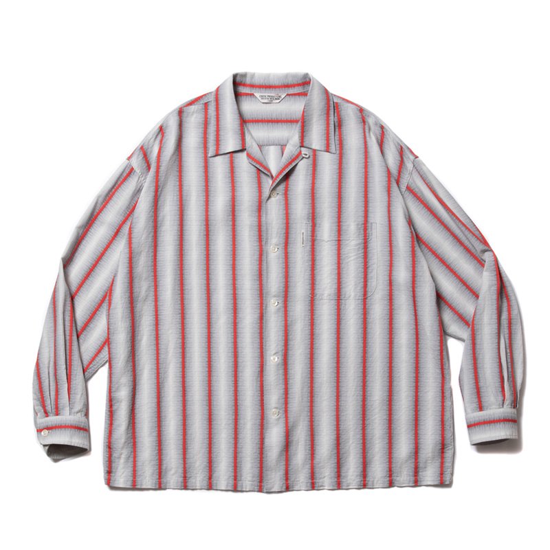 Snake Stripe Open-Neck L/S Shirt - 【MODERATE GENERALLY-モデレイト