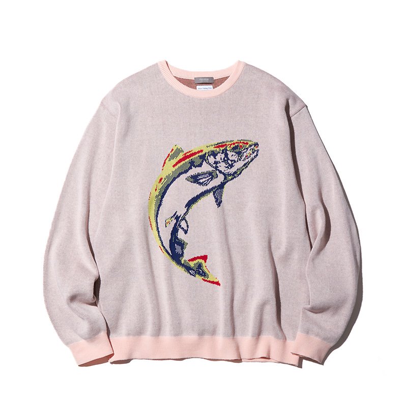 JACQUARD SWEATER LS / THERMO SALMON - 【MODERATE GENERALLY