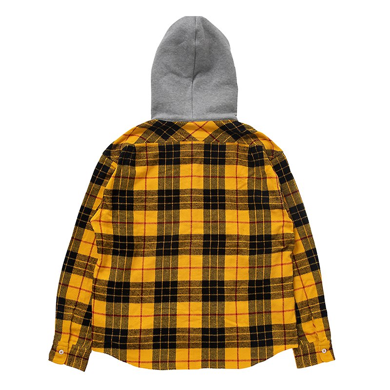 L/S FLANNEL HOODED SHIRT “GUMMO” - 【MODERATE GENERALLY-モデレイト