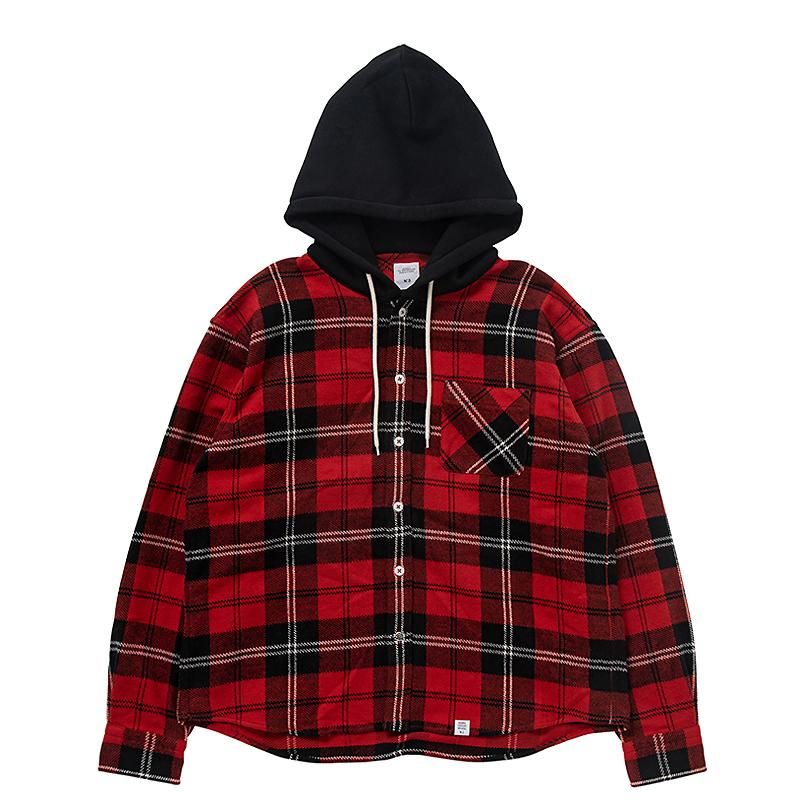 L/S FLANNEL HOODED SHIRT “GUMMO” - 【MODERATE GENERALLY-モデレイト