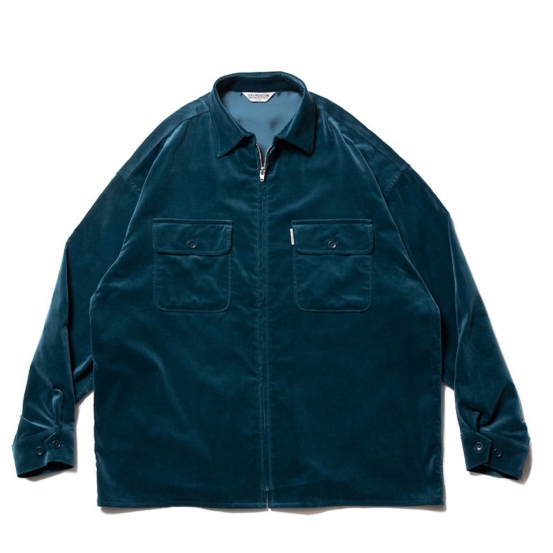 Velour Zip Up Work Shirt - 【MODERATE GENERALLY-モデレイトジェネ