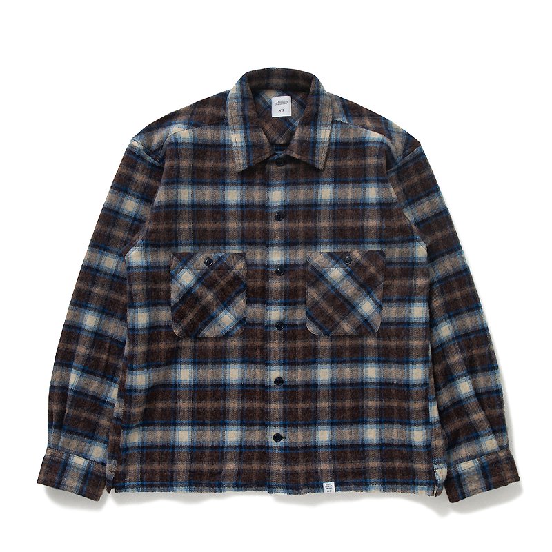 L/S SHAGGY WOOL CHECK SHIRT “ROSIE” - 【MODERATE