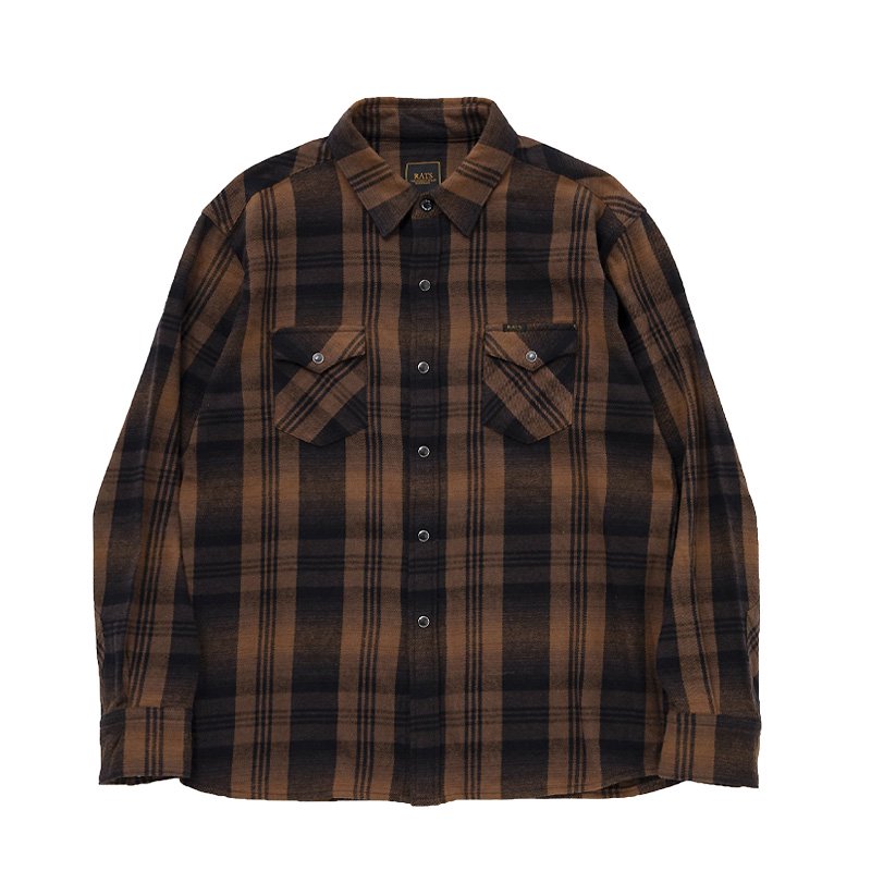 COTTON OMBRE CHECK SHIRT - 【MODERATE GENERALLY-モデレイトジェネ