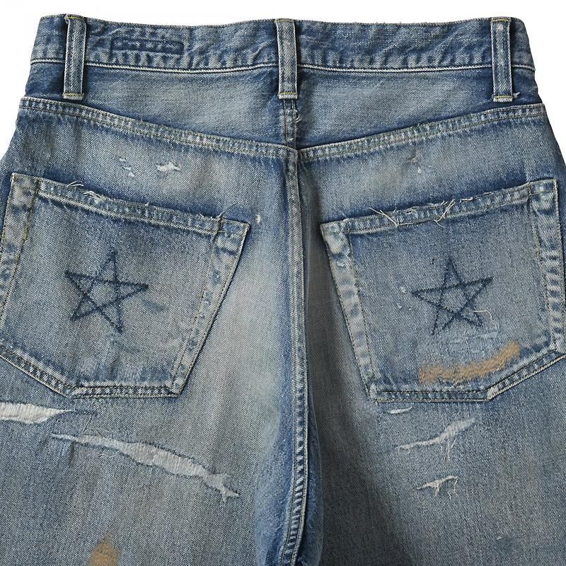 DAMAGED BUGGY DENIM CHINO PANTS - 【MODERATE GENERALLY