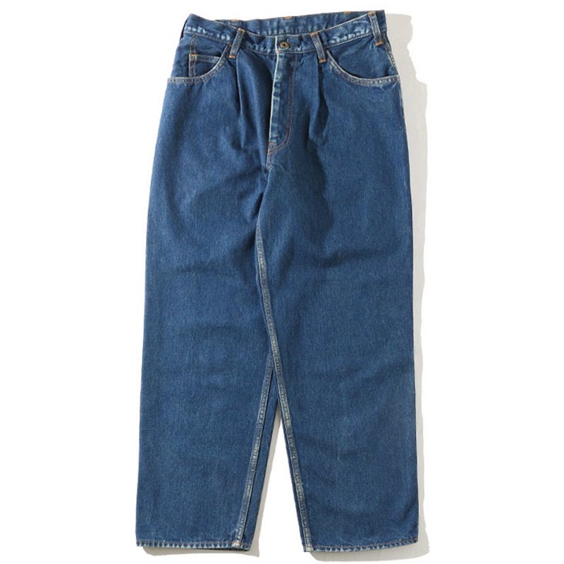 5POCKET TUCK WIDE DENIM PANTS BIO WASH - 【MODERATE  GENERALLY-モデレイトジェネラリー】【SUNVELOCITY-サンヴェロシティ-】正規代理店(BEDWIN.COOTIE.COREFIGHTER.DELUXE.SASQUATCH  fabrix.RATS)