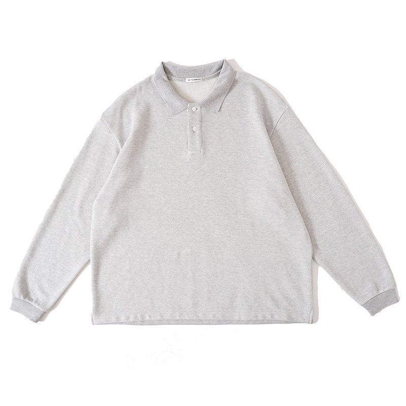 PIQUET TERRY L/S POLO SHIRT - 【MODERATE GENERALLY-モデレイト 