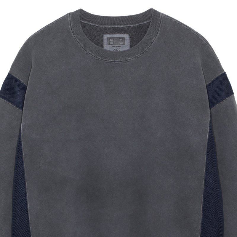 OVERDYE SIDE MESH CREW NECK - 【MODERATE GENERALLY-モデレイト