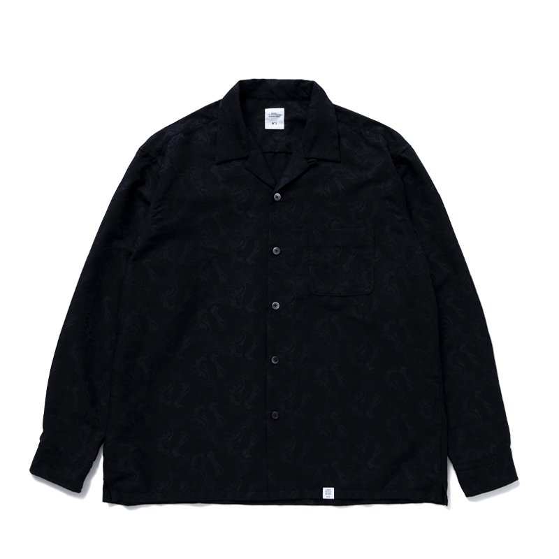 L/S OPEN COLLAR JACQUARD SHIRT “CAMERON