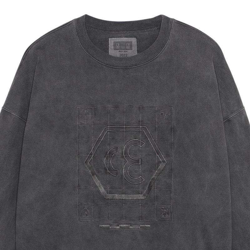 OVERDYE GRID CE LIGHT CREW NECK - 【MODERATE GENERALLY-モデレイト