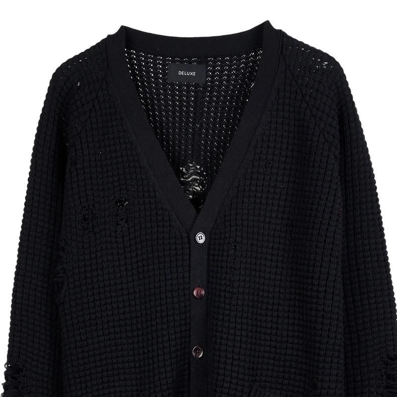 deluxe savage breed カーディガン L ブラック DELUXE デラックス