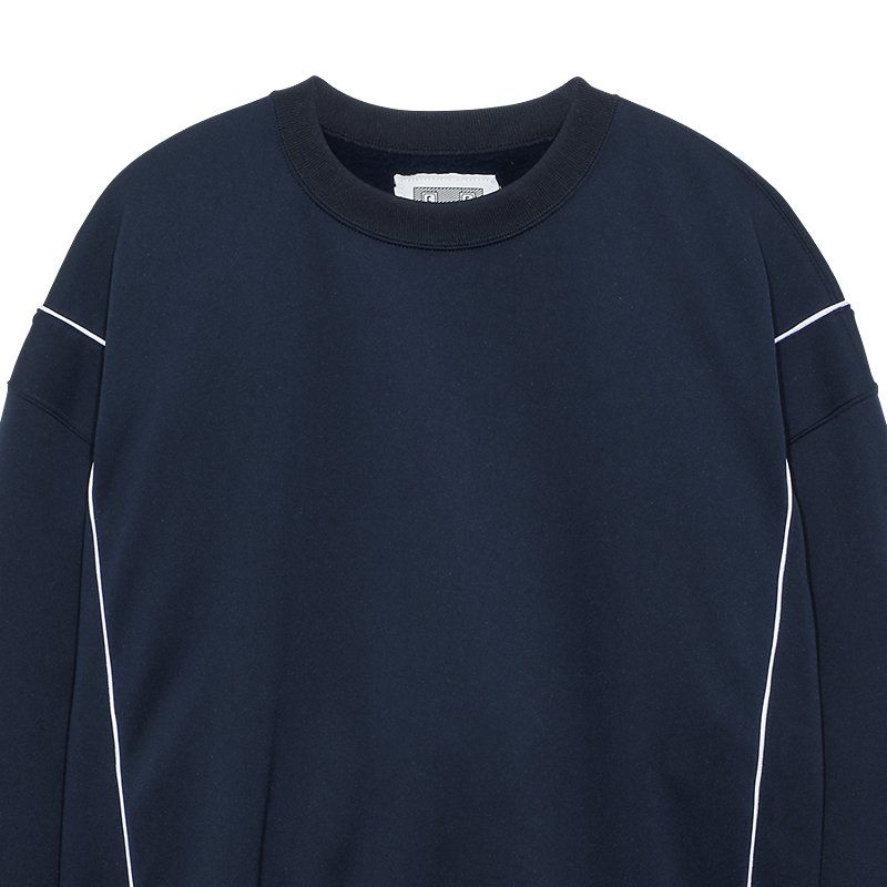 POLY PIPING CREW NECK MODERATE GENERALLY