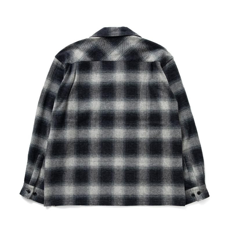 OMBRE CHECK OPEN COLLAR SHIRT “ROGERS” - 【MODERATE OMBRE CHECK OPEN COLLAR SHIRT “ROGERS” - 【MODERATE