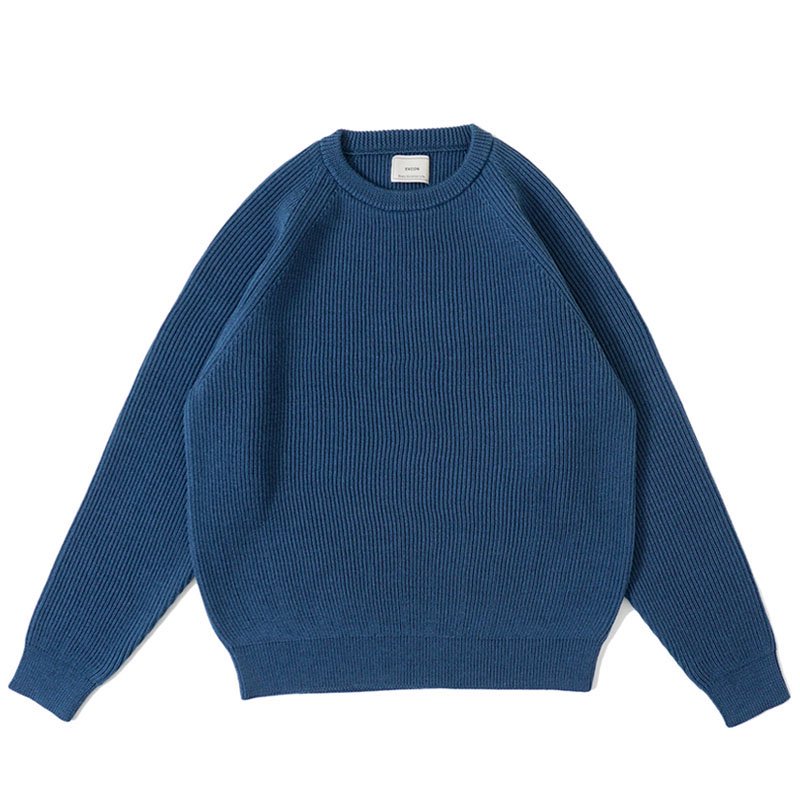 SHETLAND WOOL LOW GAGE CREW NECK KNIT - 【MODERATE GENERALLY