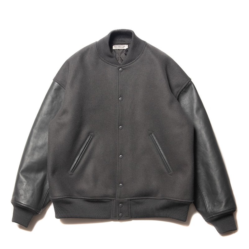 Wool Melton Error Fit Stadium Jacket - 【MODERATE GENERALLY