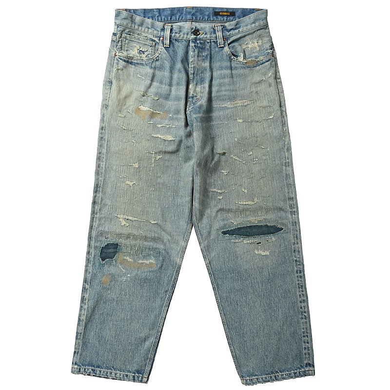 ベストセラー Damaged overdyed loose denim pants Lサイズ - パンツ