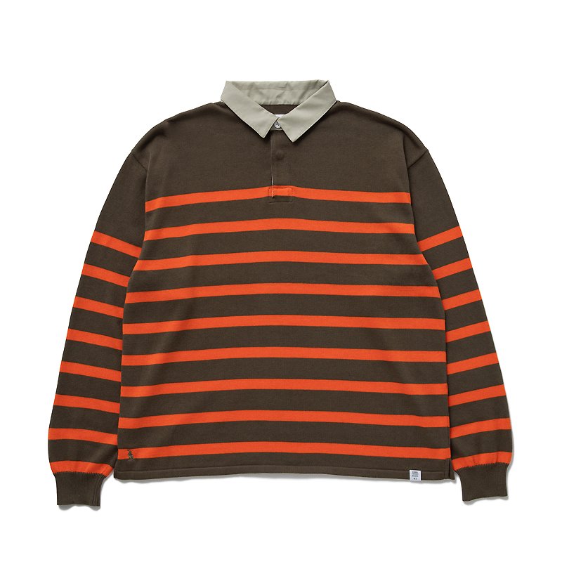 L/S KNITTED RUGGER SHIRT “ANTON” - 【MODERATE  GENERALLY-モデレイトジェネラリー】【SUNVELOCITY-サンヴェロシティ-】正規代理店(BEDWIN.COOTIE.COREFIGHTER.DELUXE.SASQUATCH 