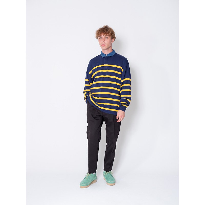 L/S KNITTED RUGGER SHIRT “ANTON” - 【MODERATE  GENERALLY-モデレイトジェネラリー】【SUNVELOCITY-サンヴェロシティ-】正規代理店(BEDWIN.COOTIE.COREFIGHTER.DELUXE.SASQUATCH 