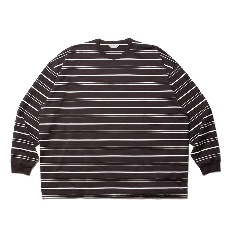 Supima Border Oversized L/S Tee - 【MODERATE GENERALLY