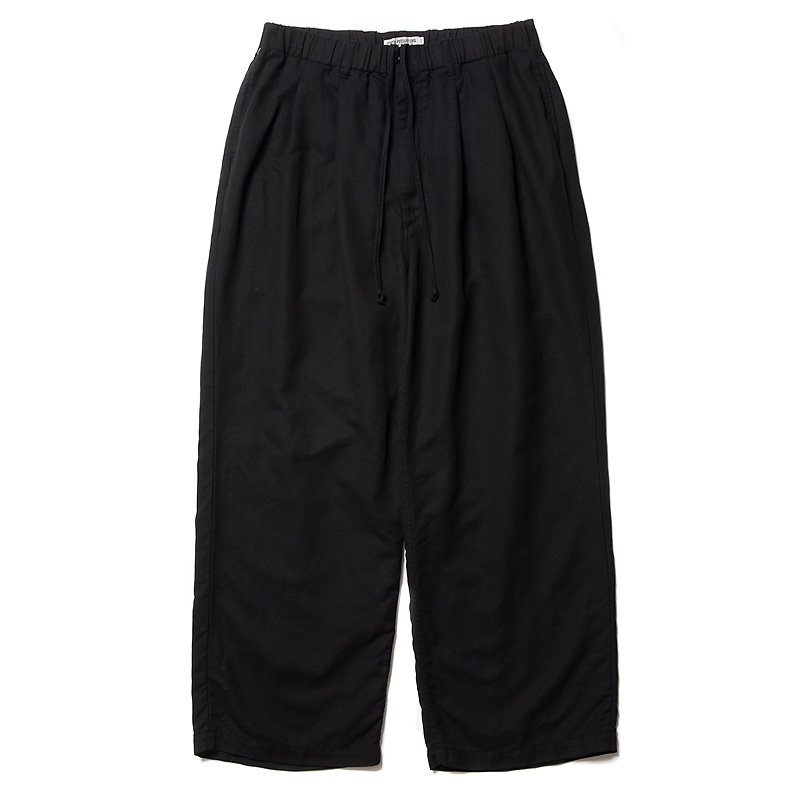 Garment Dyed Double Cloth 2 Tuck Wide Easy Trousers - 【MODERATE