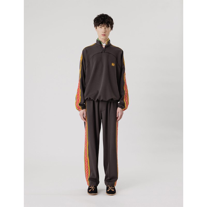 LACE TAPE STRAIGHT TRACK PANTS - 【MODERATE GENERALLY-モデレイト