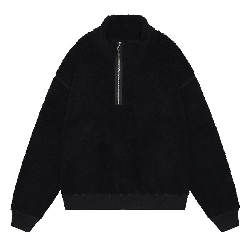 HEAVY WOOL BOA HALF ZIP - 【MODERATE GENERALLY-モデレイトジェネ ...