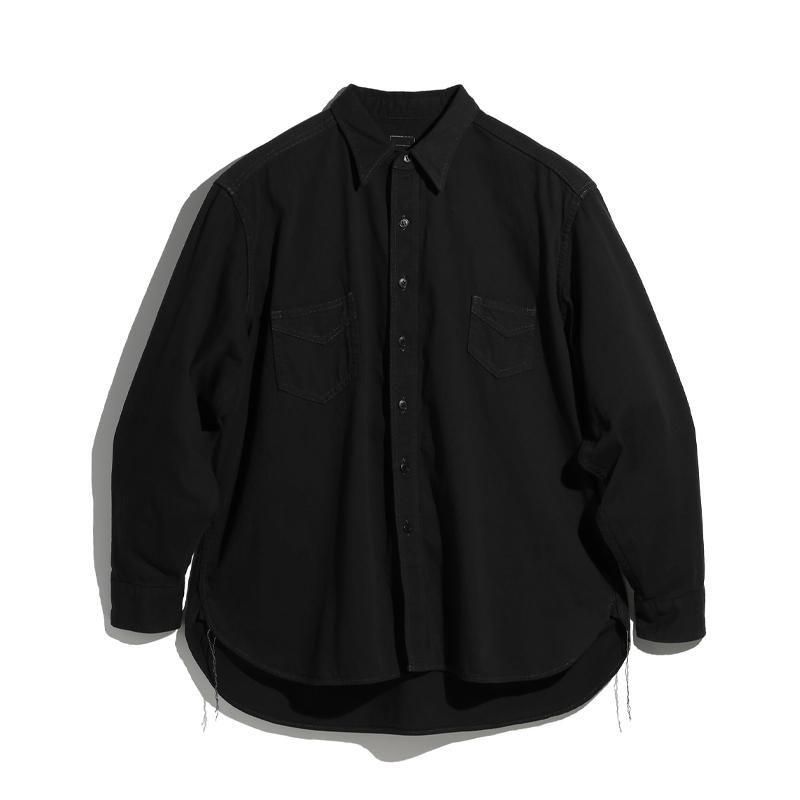 BLACK DYED DENIM SHIRT - 【MODERATE GENERALLY-モデレイト
