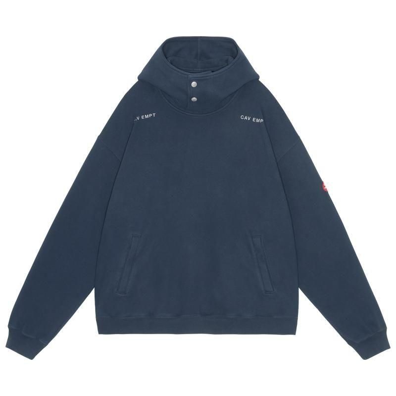 NECK SNAP DBL KNIT HOODY - 【MODERATE GENERALLY-モデレイトジェネ